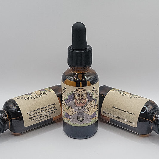 SimpleMan "Unscented" beardoil -1oz.