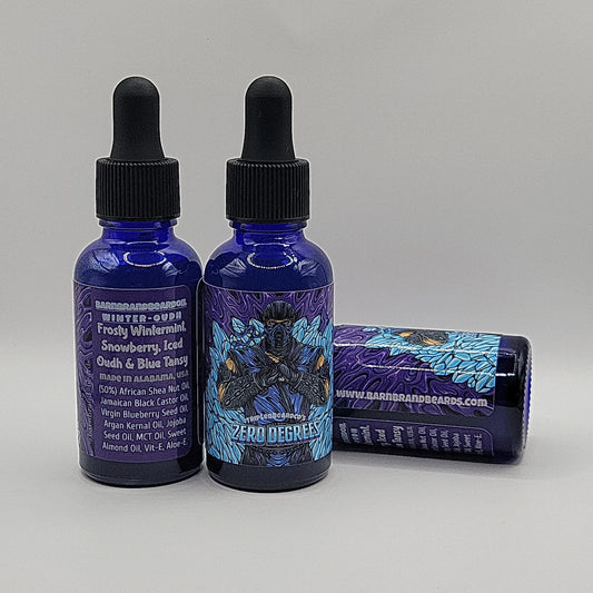 ZERO DEGREES "Iced-Oudh" Beardoil -1oz.